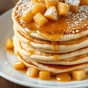 Pancake aux pommes caramélisées